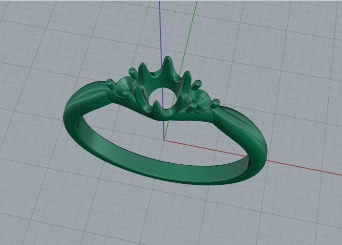 Solitaire ring Model 4977 3D print model_3