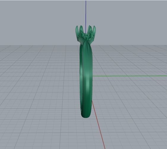 Solitaire ring Model 4977 3D print model_4