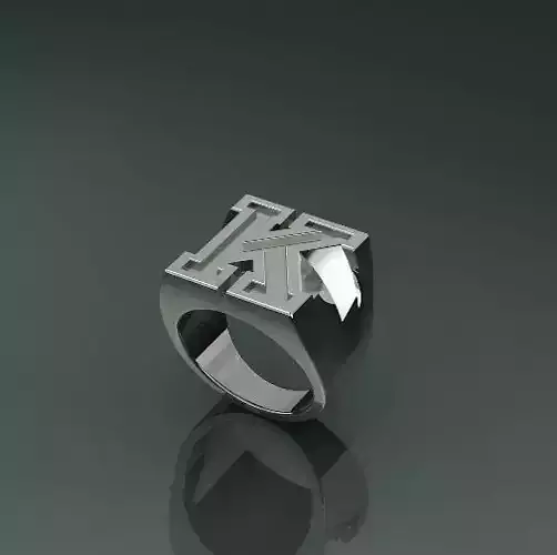 Ring with letter K Model 4974