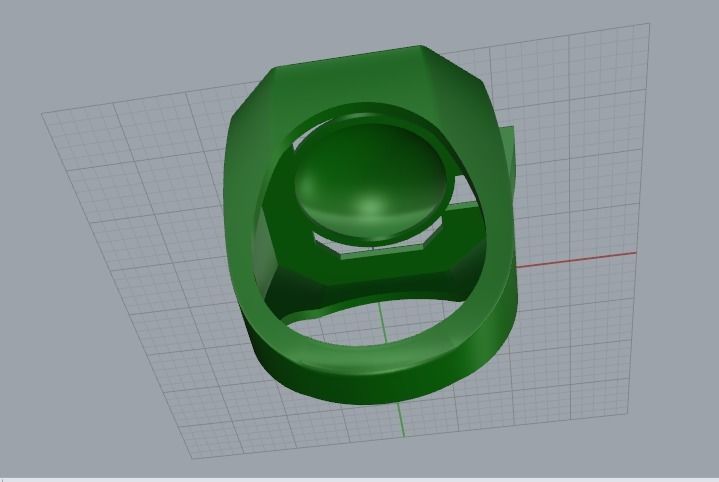 Ring with the letter G and Globe Model 4971 3D print model_4