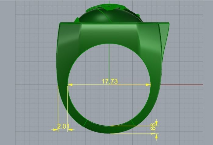 Ring with the letter G and Globe Model 4971 3D print model_5