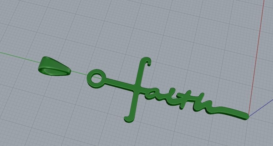 Pendant cross Model 5038 3D print model_2