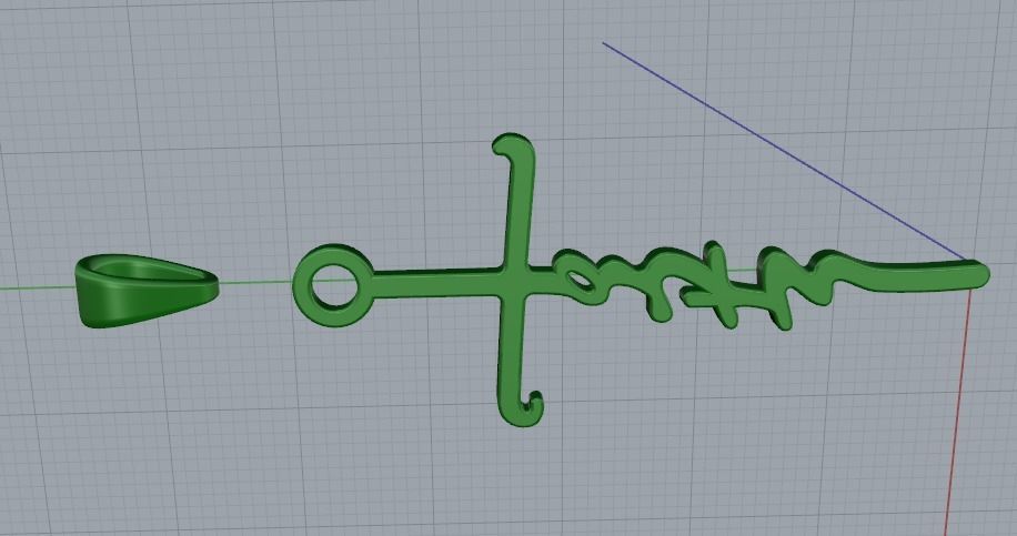 Pendant cross Model 5038 3D print model_4