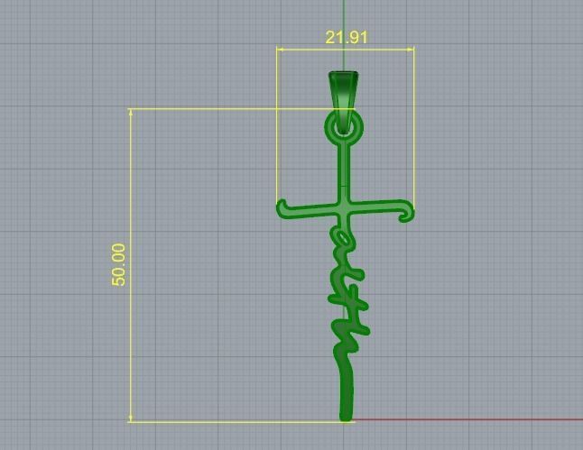Pendant cross Model 5038 3D print model_5