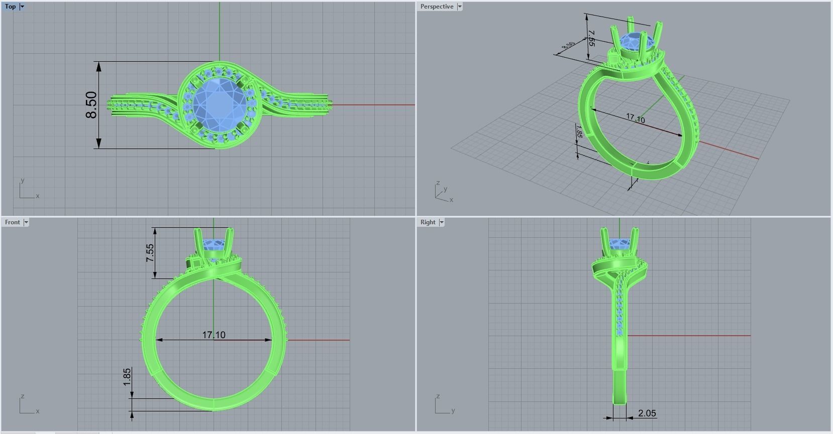 ring code 231 3D print model_1