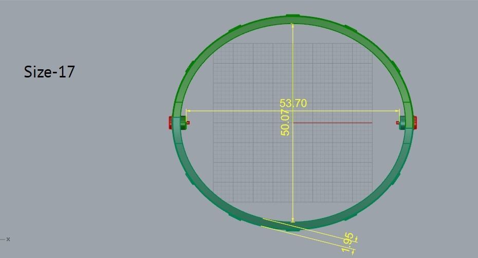 Regular bracelet size 17 Model 5022 3D print model_5