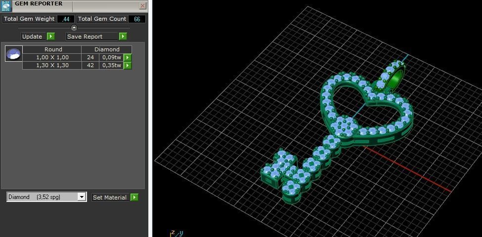 Pendant in the form of a key Model 5018 3D print model_8