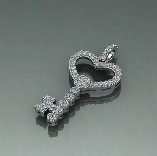 Pendant in the form of a key Model 5018 3D print model_0