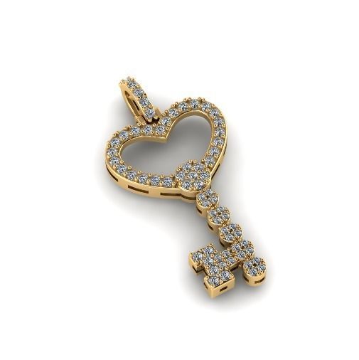 Pendant in the form of a key Model 5018 3D print model_1