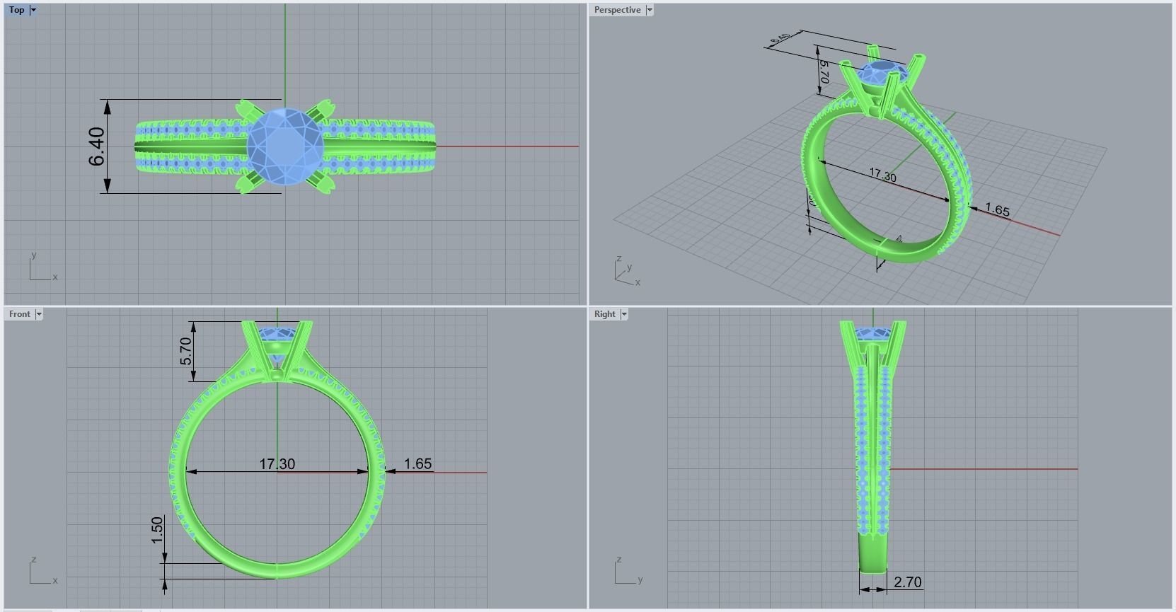 ring code 223 3D print model_1