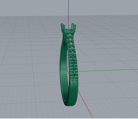 Solitaire ring Model 5082 3D print model_3