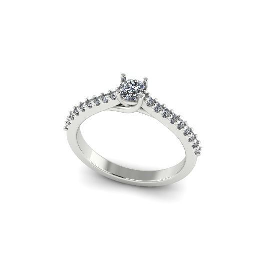 Solitaire ring Model 5082 3D print model_1