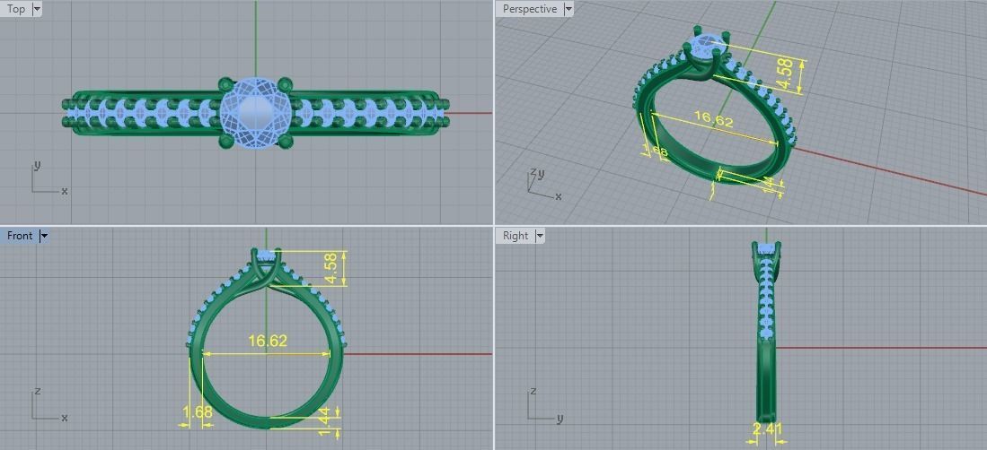 Solitaire ring Model 5082 3D print model_5