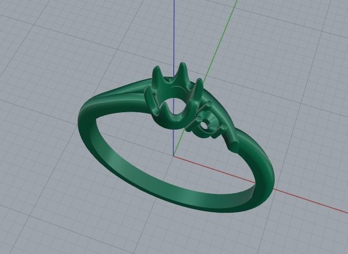 Solitaire ring Model 5079 3D print model_2
