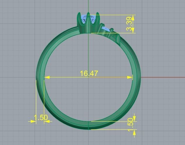 Solitaire ring Model 5079 3D print model_5
