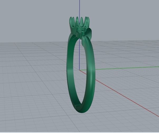 Solitaire ring Model 5079 3D print model_3