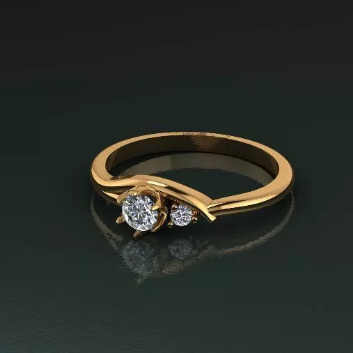Solitaire ring Model 5079 3D print model_0