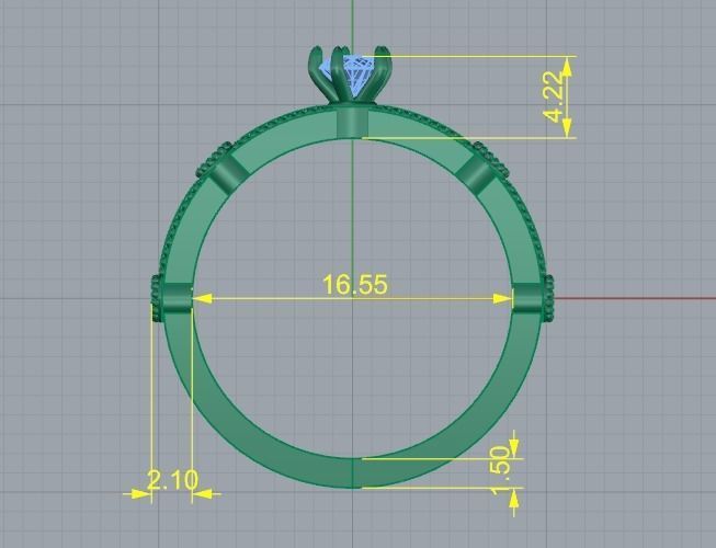 Solitaire ring Model 5078 3D print model_5