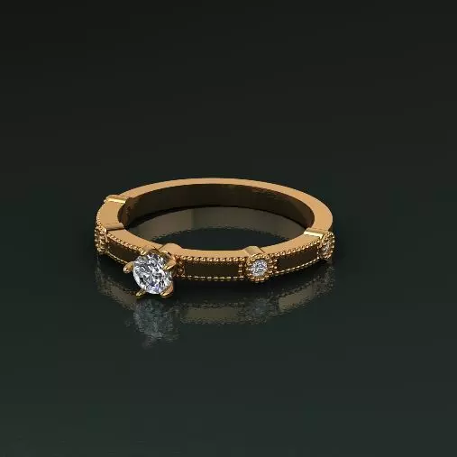 Solitaire ring Model 5078 3D print model_0