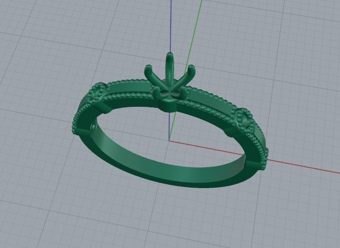 Solitaire ring Model 5078 3D print model_2