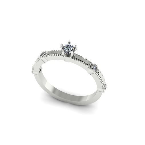 Solitaire ring Model 5078 3D print model_1