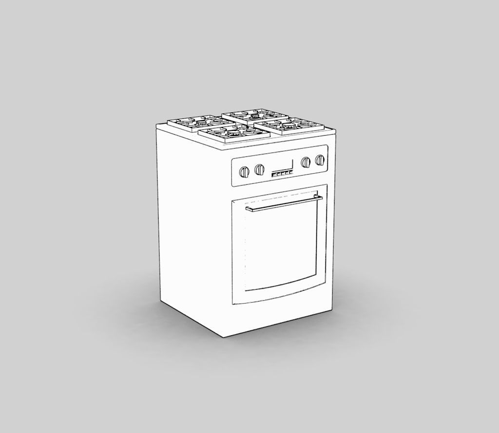 Oven 3D model Free 3D model_3