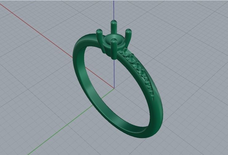 Solitaire ring Model 5072 3D print model_2