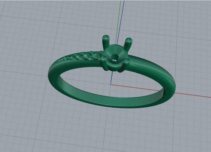 Solitaire ring Model 5072 3D print model_3