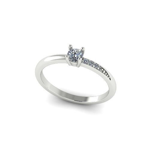 Solitaire ring Model 5072 3D print model_1