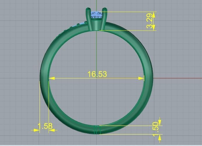 Solitaire ring Model 5072 3D print model_5