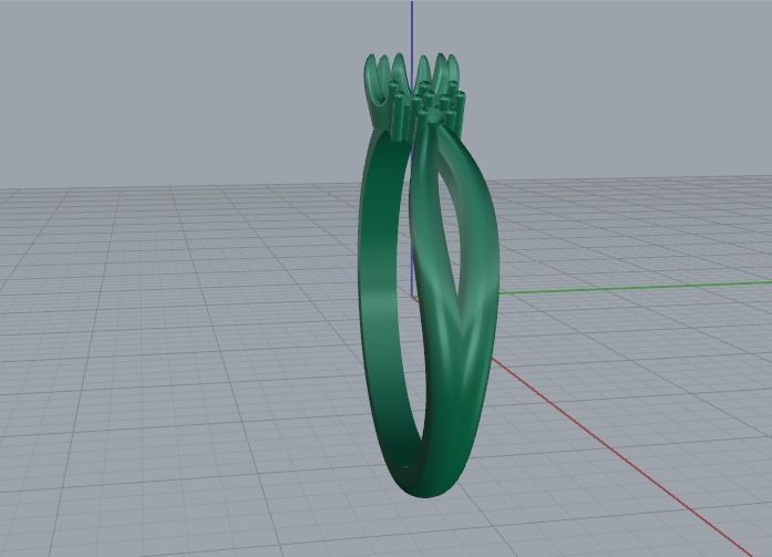 Solitaire ring Model 5071 3D print model_3