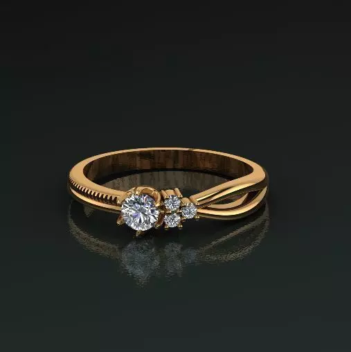Solitaire ring Model 5071 3D print model_0