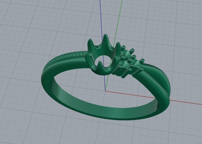 Solitaire ring Model 5071 3D print model_2