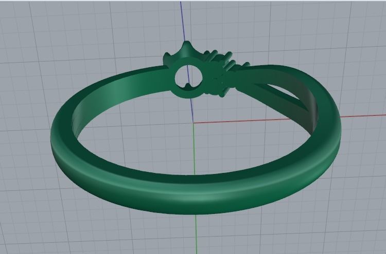 Solitaire ring Model 5071 3D print model_4