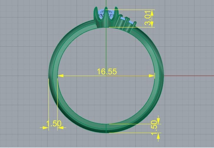 Solitaire ring Model 5071 3D print model_5