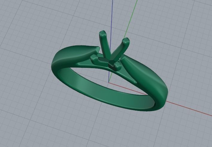 Solitaire ring Model 5069 3D print model_2