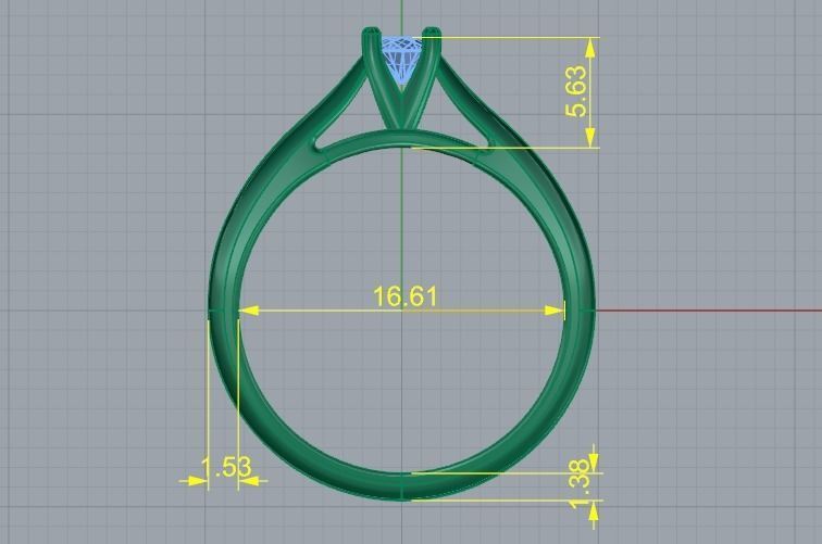Solitaire ring Model 5069 3D print model_5