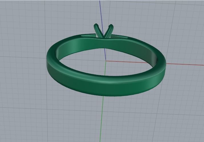 Solitaire ring Model 5069 3D print model_4