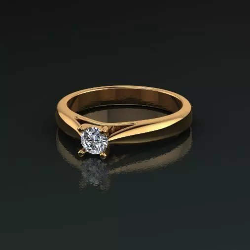 Solitaire ring Model 5069 3D print model_0