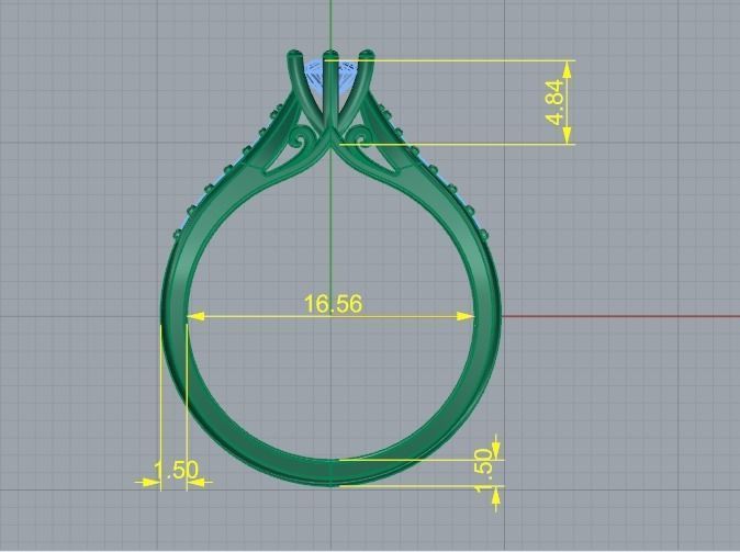Solitaire ring Model 5066 3D print model_5