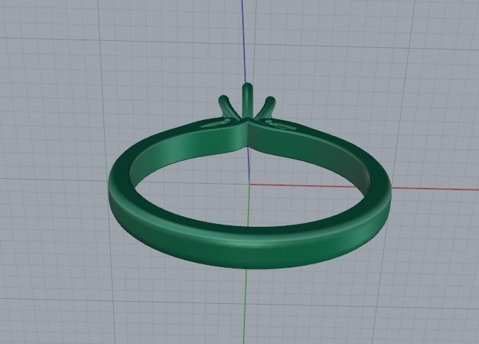 Solitaire ring Model 5066 3D print model_4