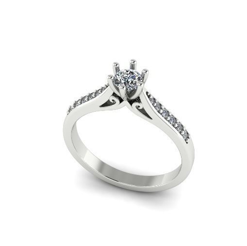 Solitaire ring Model 5066 3D print model_1
