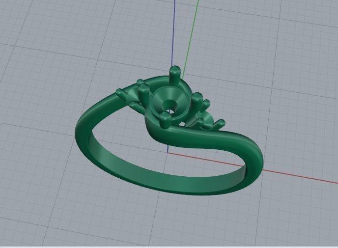 Solitaire ring Model 5063 3D print model_2