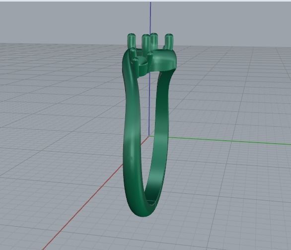 Solitaire ring Model 5063 3D print model_3