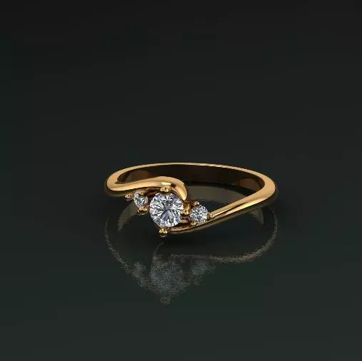 Solitaire ring Model 5063 3D print model_0