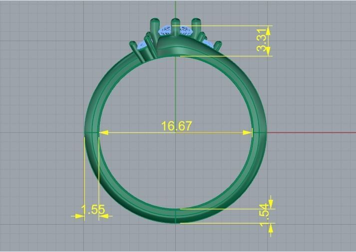 Solitaire ring Model 5063 3D print model_5