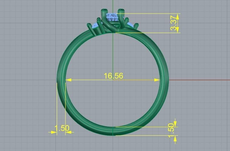 Solitaire ring Model 5062 3D print model_5