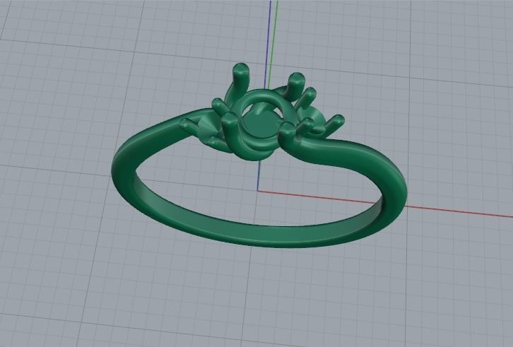 Solitaire ring Model 5062 3D print model_2