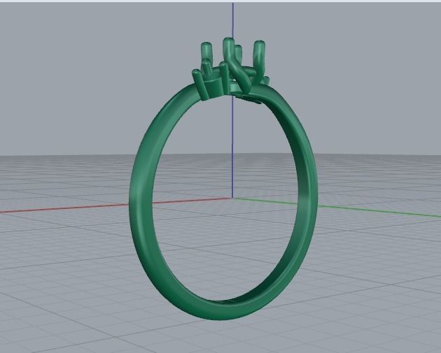 Solitaire ring Model 5062 3D print model_3