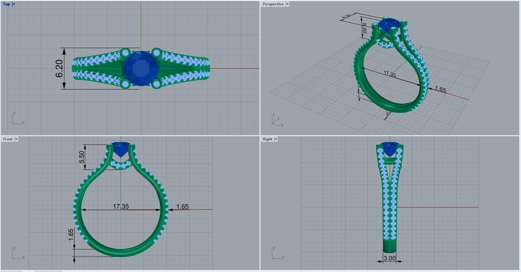 ring code 215 3D print model_1